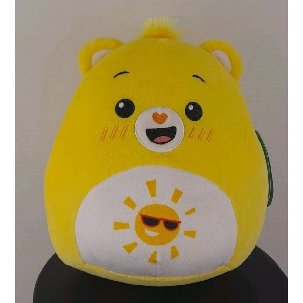 Squishmallows Care Bears Funshine Bear 8" Sun Tummy Soft Plush New With Tags